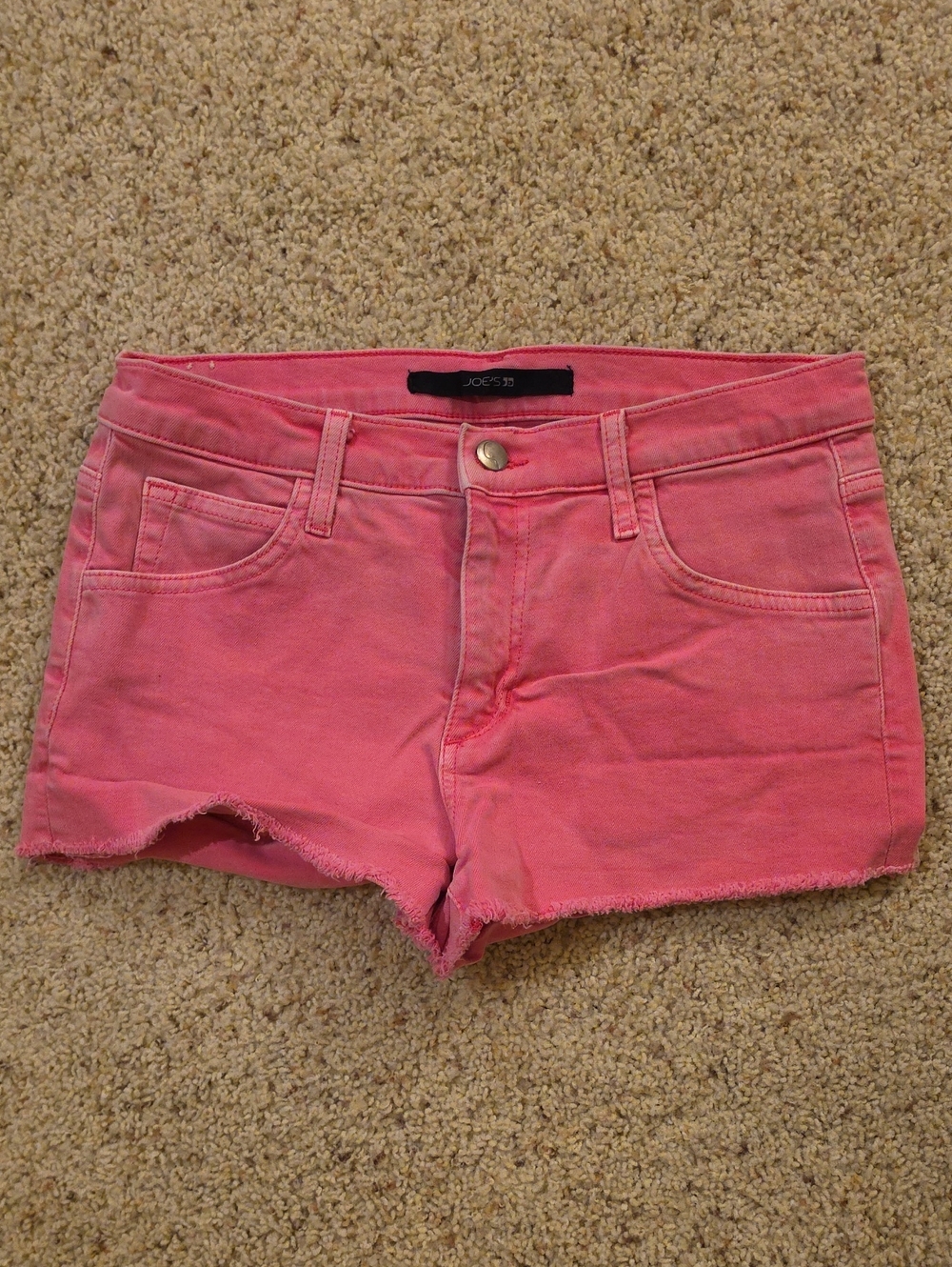 Joe's Jeans Coral Pink Denim Cutoff Shorts